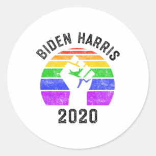 Joe Biden Kamala Harris 2020 Rainbow Gay Pride Lgb Runder Aufkleber