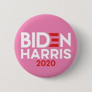 Joe Biden Kamala Harris 2020 Rotes Weiß Rosa Button