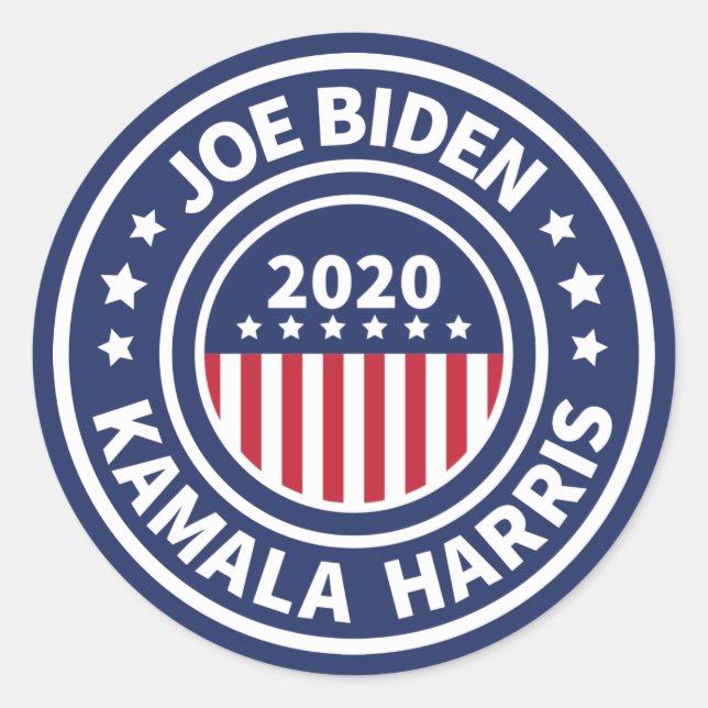 Joe Biden Kamala Harris 2020 Runder Aufkleber (Vorderseite)