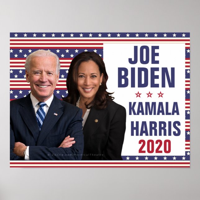 Joe Biden Kamala Harris 2020 US-Präsident Foto Poster (Vorne)