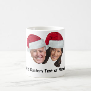 Joe Biden Kamala Harris 2020 w/Weihnachtsmannmütz Kaffeetasse