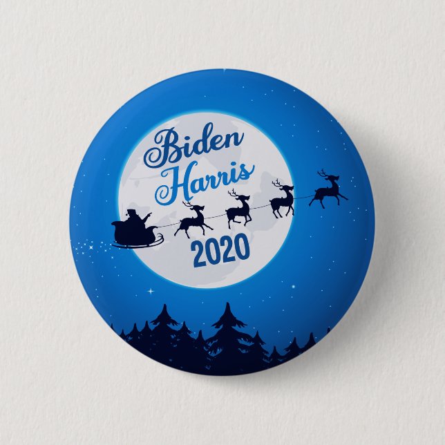 Joe Biden Kamala Harris 2020 Weihnachten Button (Vorderseite)