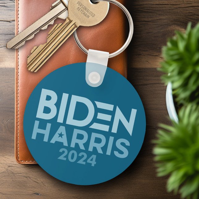 Joe Biden Kamala Harris 2024, blau weiß Schlüsselanhänger (Personalized Keychain - Biden Harris)