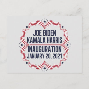 Joe Biden Kamala Harris Einweihung 2021 Postkarte