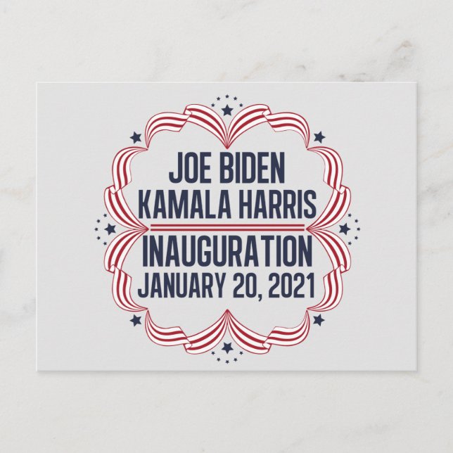 Joe Biden Kamala Harris Einweihung 2021 Postkarte (Vorderseite)