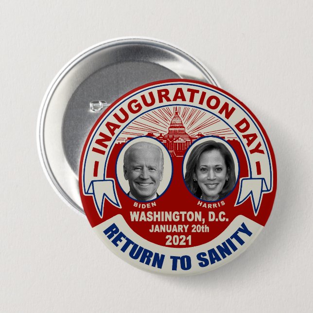 Joe Biden Kamala Harris Einweihungstag Button (Vorne & Hinten)