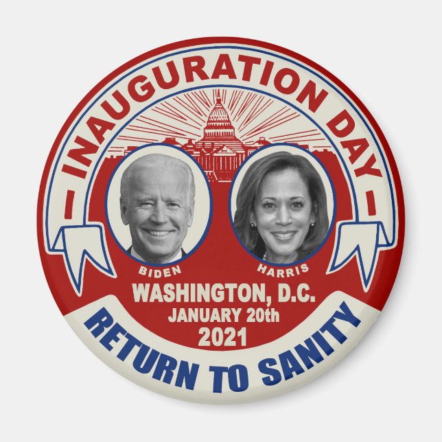 Joe Biden Kamala Harris Einweihungstag Magnet (Vorne)