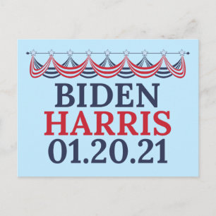 Joe Biden Kamala Harris Einweihungstag Postkarte