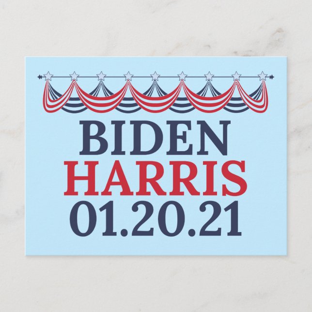 Joe Biden Kamala Harris Einweihungstag Postkarte (Vorderseite)