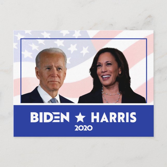 JOE BIDEN KAMALA HARRIS FOTO Speech 2020 Postkarte (Vorderseite)