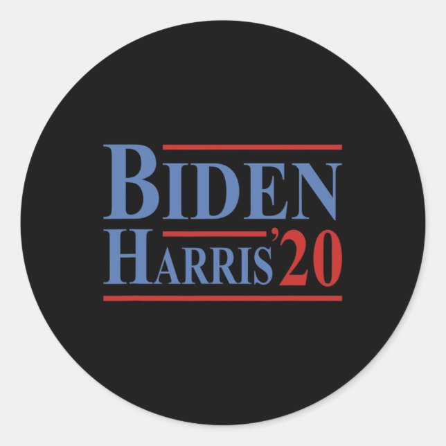 Joe Biden Kamala Harris Präsidentin Liberale Runder Aufkleber (Vorderseite)