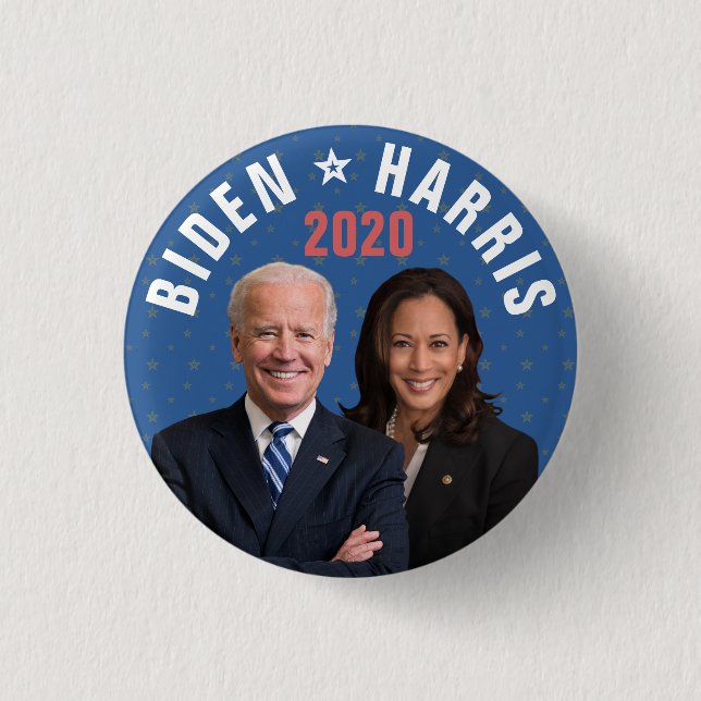 Joe Biden Kamala Harris President Vice 2020 Fotos Button (Vorderseite)