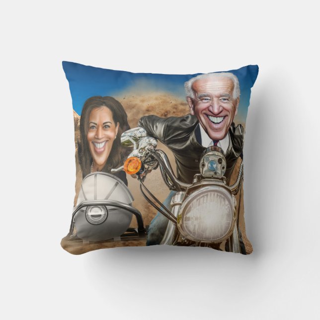 Joe Biden, Kamala Harris Ridin' im Weißen Haus Kissen (Vorderseite)