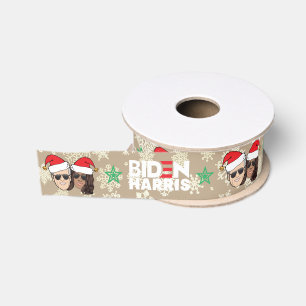 Joe Biden Kamala Harris Taupe Weihnachtsgeschenk Ripsband