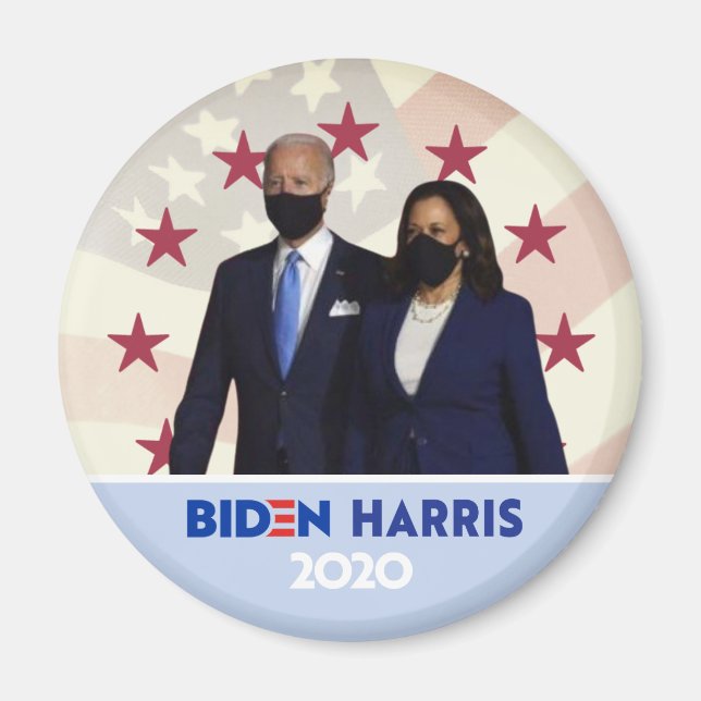 Joe Biden Kamala Harris Tragemasken Magnet (Vorne)