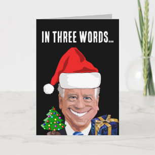 JOE BIDEN KONFUSIERTE CHRISTMAS FUNNY CARDS FEIERTAGSKARTE