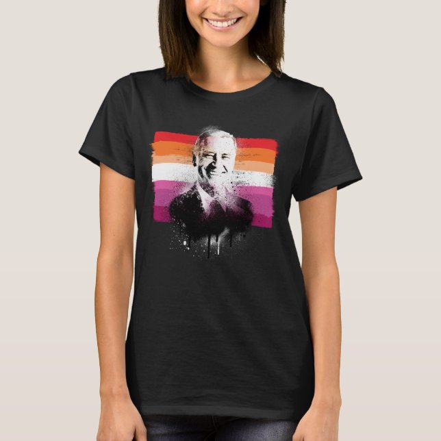 Joe Biden Lesbian Pride T - Shirt (Vorderseite)