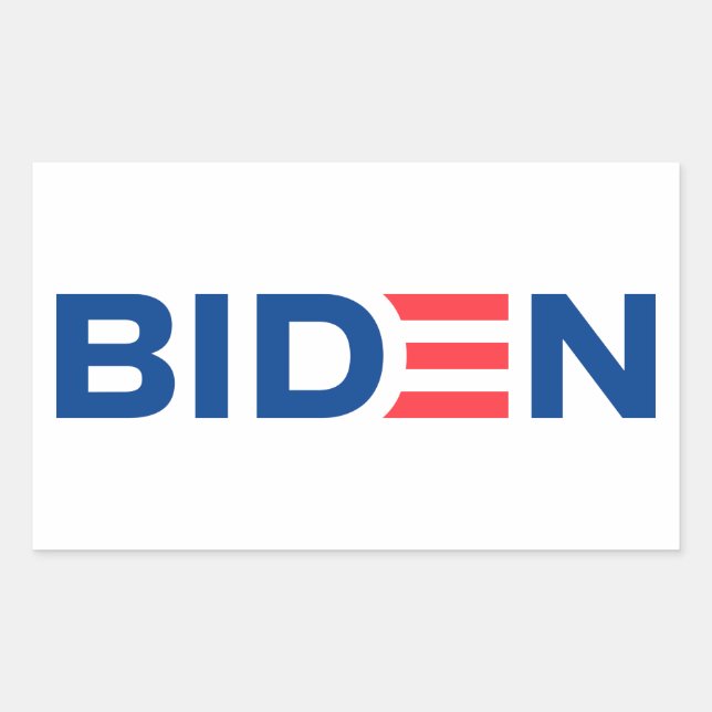 Joe Biden Logo Rechteckiger Aufkleber (Vorderseite)