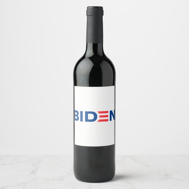 Joe Biden Logo Weinetikett (Vorderseite)