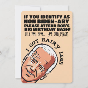 JOE BIDEN LUSTIGE PARTY-EINLADUNGEN EINLADUNG