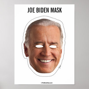Joe Biden Mask Cutout Poster