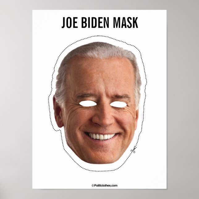 Joe Biden Mask Cutout Poster (Vorne)