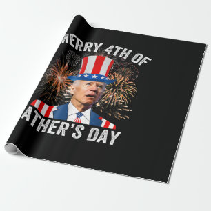Joe Biden Merry 4. Vatertag Funny 4. J Geschenkpapier