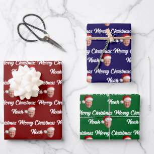 Joe Biden Merry Christmas   Individuelle Name Tren Geschenkpapier Set