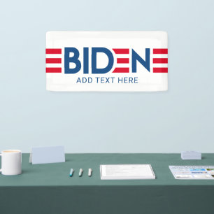 Joe Biden - moderne rote Streifen und blauer Name  Banner