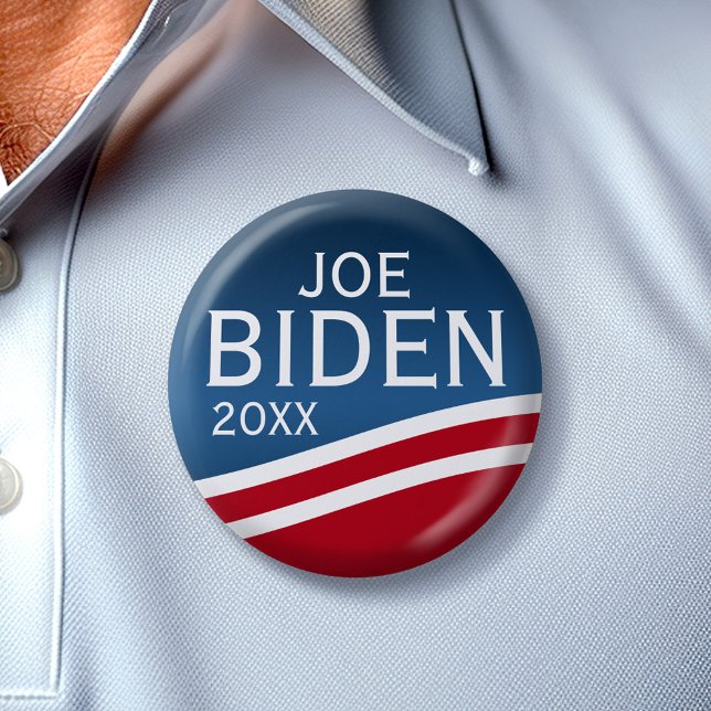 Joe Biden - Modernes Wellendesign Button (Joe Biden 2024 Button)