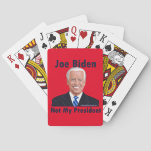 Joe Biden Not my President Red unterstützt Spielkarten