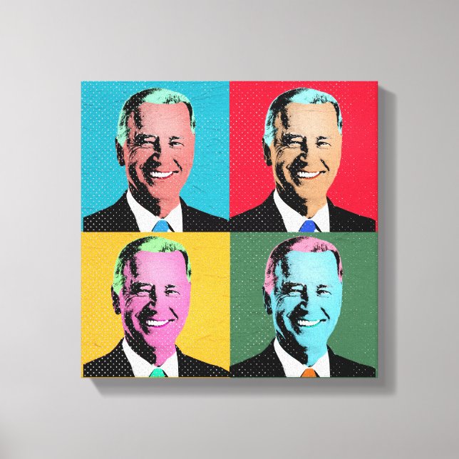 Joe Biden Pop Art Painting Leinwanddruck (Vorderseite)