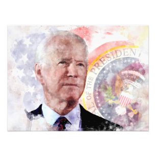 Joe Biden portrait, Präsident der Vereinigten Staa Fotodruck