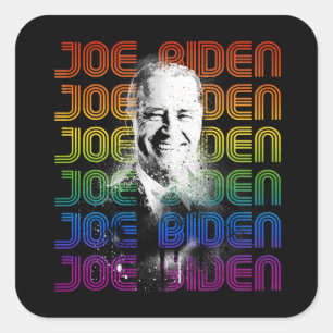 Joe Biden Pride Quadratischer Aufkleber