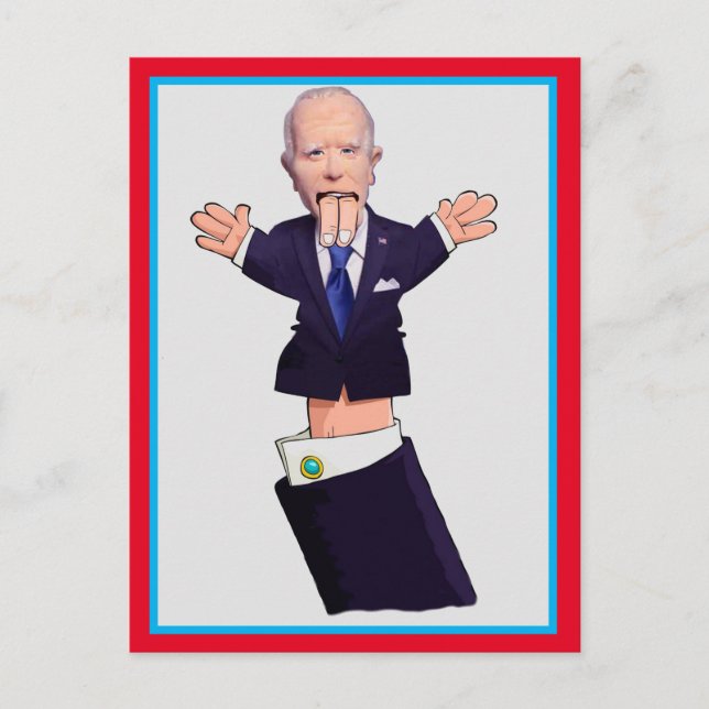 Joe Biden Puppet Postkarte (Vorderseite)