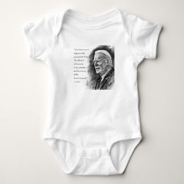 Joe Biden & Quote Baby Bodysuit Strampler (Vorderseite)