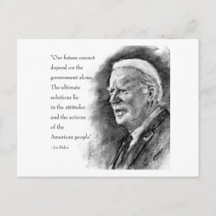 Joe Biden & Quote Postkarte