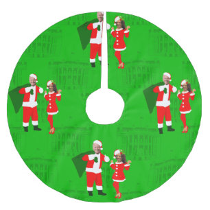 joe biden santa kamala harris weihnachten polyester weihnachtsbaumdecke
