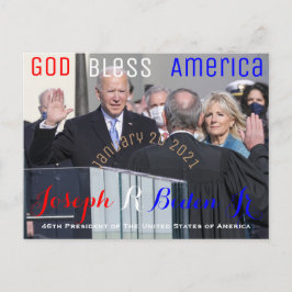 Joe Biden seinen Amtseid am 20. Januar Postkarte