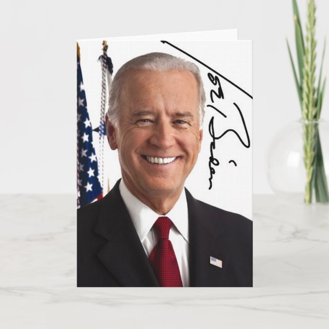 Joe Biden Signature Grußkarte Karte (Vorderseite)