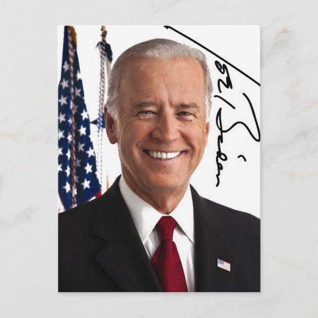 Joe Biden Signature Postcard Postkarte (Vorderseite)