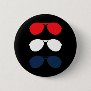 Joe Biden Sunglasses Red White Blue Fun Politik Button