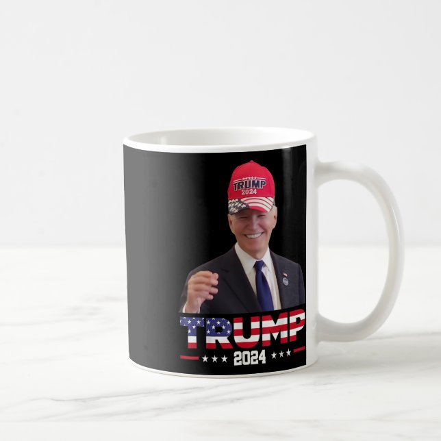 Joe Biden trägt einen Trump-Hut 1 Kaffeetasse (Rechts)