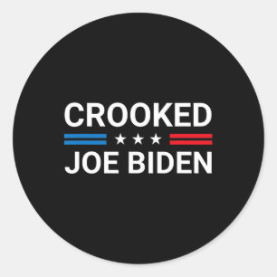 Joe Biden Trump Zitat namens Joe Biden Crooked Runder Aufkleber