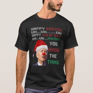Joe Biden Ugly Christmas Sweater For Men T-Shirt