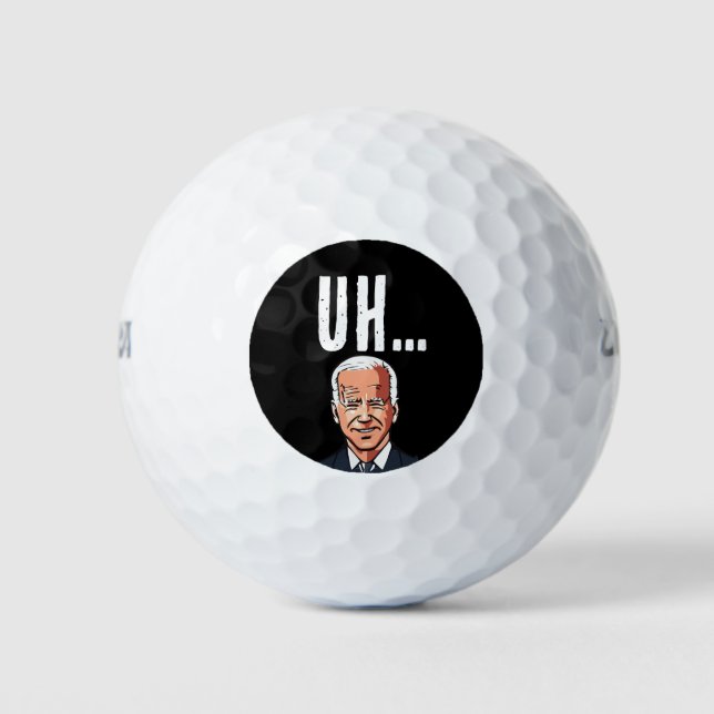JOE BIDEN UH? VERBUNDENE FUNNY GOLF BALLS GOLFBALL (Vorderseite)