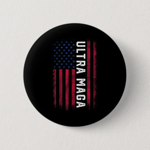 Joe Biden Ultra Maga Ultra Maga America Flag Button