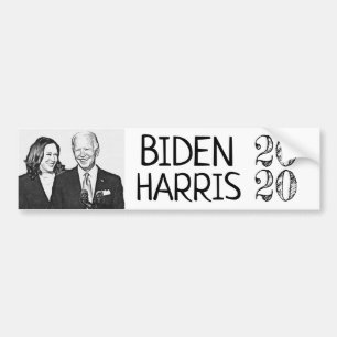 Joe Biden und Kamala Black and White Pictures 2020 Autoaufkleber