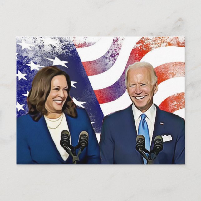 Joe Biden und Kamala Harris 2020 Running Mates Postkarte (Vorderseite)