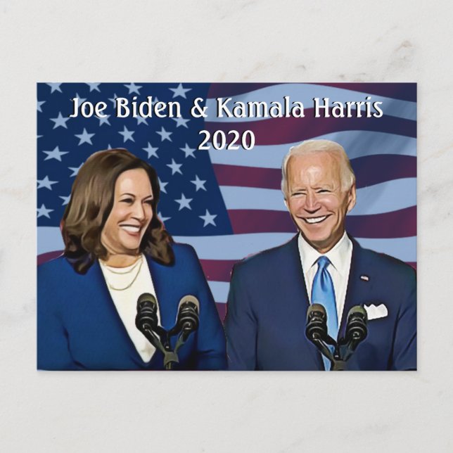 Joe Biden und Kamala Harris 2020 Running Mates Postkarte (Vorderseite)
